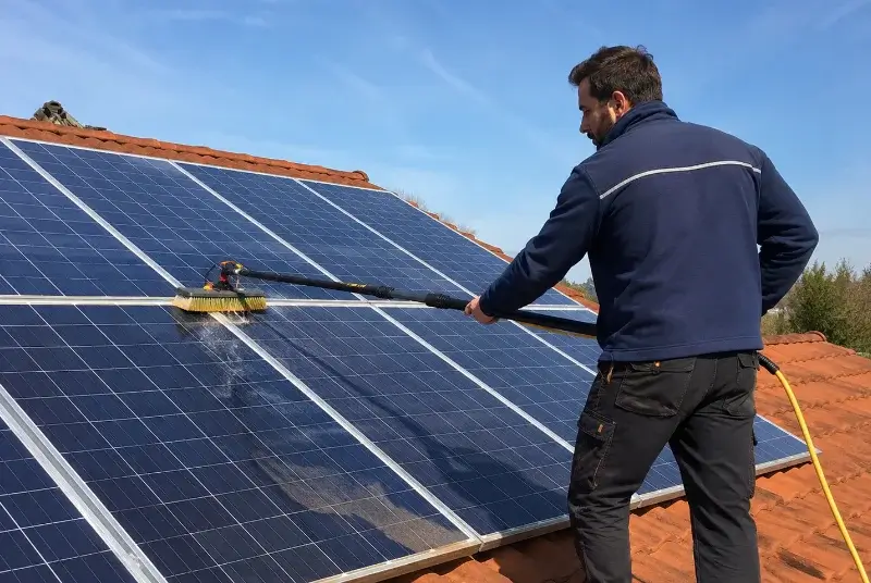Nettoyage et entretien de panneaux solaires à Sainte-Marie-la-Mer